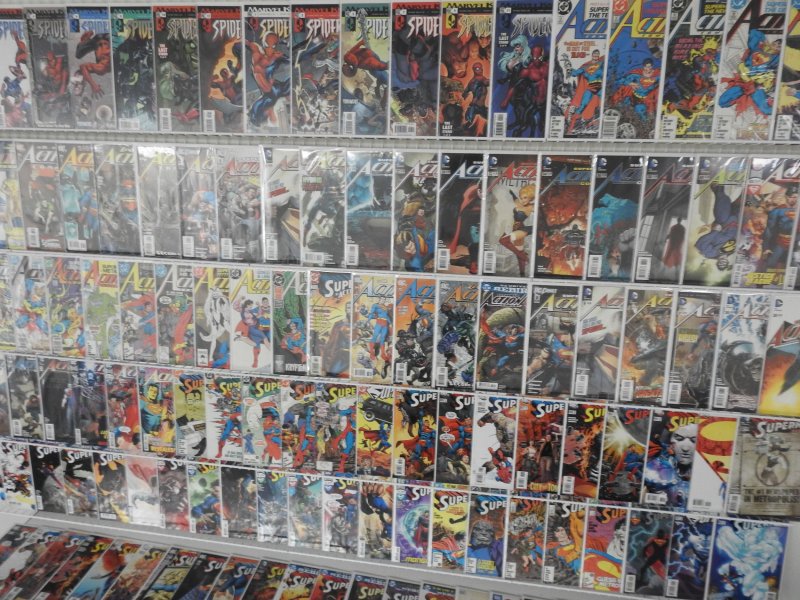 Huge Lot 140+ Comics W/ Superman, Spider-Man, X-Force+ Avg VF- Condition!!