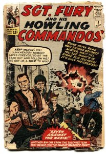 SGT. FURY AND HIS HOWLING COMMANDOS #1 comic book1963-Marvel Silver-Age Key