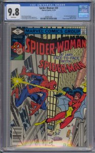 SPIDER-WOMAN #20 CGC 9.8 1ST MEETING SPIDER-MAN & SPIDER-WOMAN WHITE PAGES