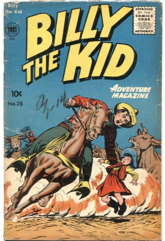 BILLY THE KID ADVENTURE #28---1955---DON HECK AND MIKE SEKOWSKY  ART 