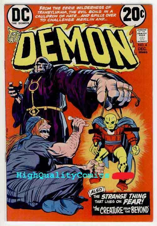 DEMON 4, Jack Kirby, 1972, VF to NM, Transylvania, Merlin, Fear,