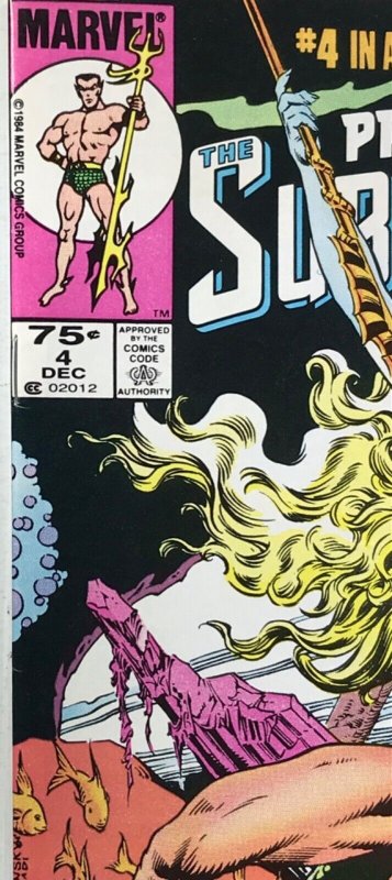 PRINCE NAMOR THE SUB-MARINER Comic Issue 4 — 1984 Marvel Universe Fine+ 32 Pages 
