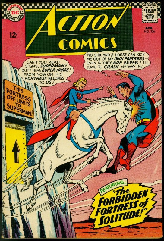 Action Comics #336 1966- Superman - Supergirl- Fortress of Solitude VF