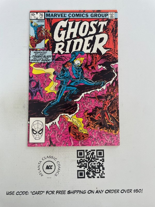Ghost Rider # 76 VG/FN Marvel Comic Book Johnny Blaze Avengers X-Men Hulk 4 SM13