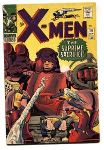 X-MEN #16 comic book 1966-MARVEL-JACK KIRBY-SILVER AGE