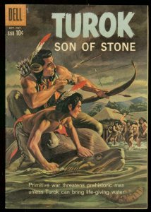 TUROK SON OF STONE #21 1960-DELL COMICS - DINOSAUR ART VF- 