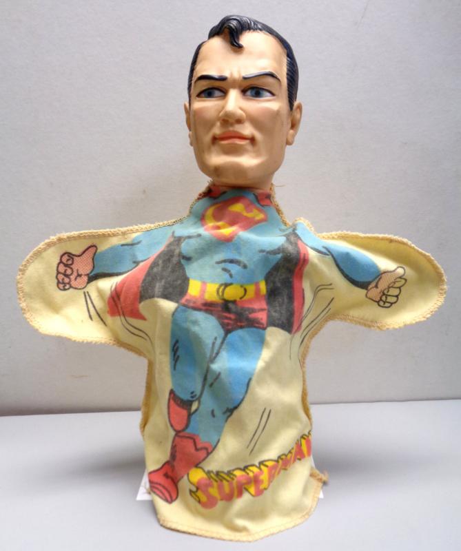 DC Comics SUPERMAN, 1965,Ideal Toy Corp,Toy,Hand Puppet,SM-P-H13,Doll,figure