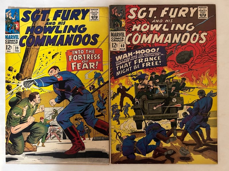 *Sgt Fury (1963 Marvel) 36fn, 37fn, 38fn, 39fvf, 40fn