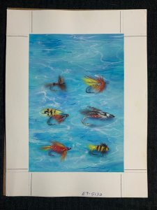 BIRTHDAY WISHES Fishing Lures Flies 8x10 Greeting Card Art #5132 w/ 10 Cards