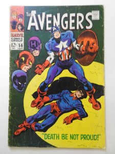 The Avengers #56 (1968) Death Be Not Proud! Solid VG- Condition!