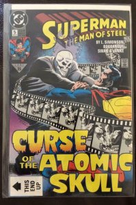 SUPERMAN MAN OF STEEL #5, VF/NM, Atomic Skull, DC 1991  more DC in store