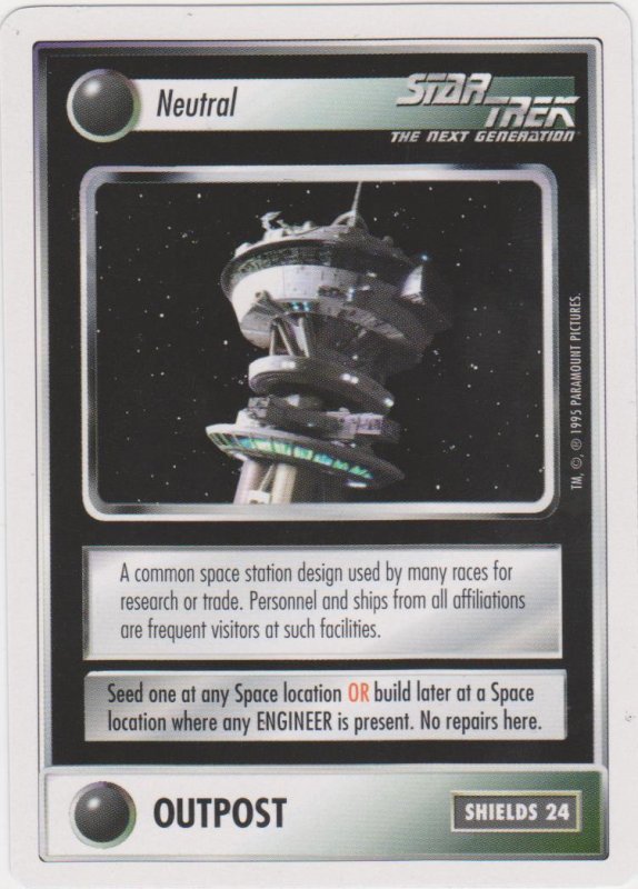 1995 Star Trek Trading Game Card Outpost