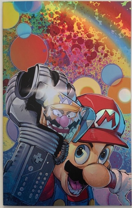 MARIO WARS - STAN YAK EXCLUSIVE RAW/FOIL/2D3D BUBBLE SET W/NUMBERED COA NM.