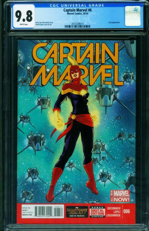 Captain Marvel #6 CGC 9.8 Mohawk cover-2014 2015338014