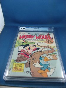 FOUR COLOR 157 MICKEY MOUSE CGC  7.0 BEANSTALK DELL 1947