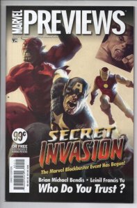 MARVEL PREVIEWS #54, NM, 2008, Secret Invasions X-Men Iron Man