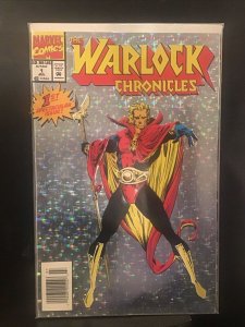 WARLOCK CHRONICLES #1 --- CHROMIUM FOIL EMBOSSED COVER! 1993! NM-     *B3G1*