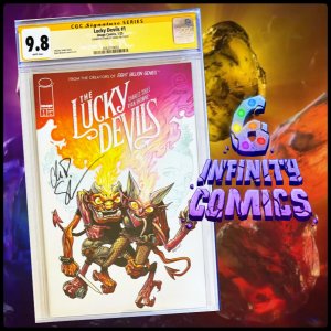 THE LUCKY DEVILS #1 CGC 9.8 SS ? RYAN BROWNE SIGNED BY CHARLES SOULE