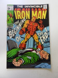 Iron Man #17 (1969) VG+ condition top staple detached from cover