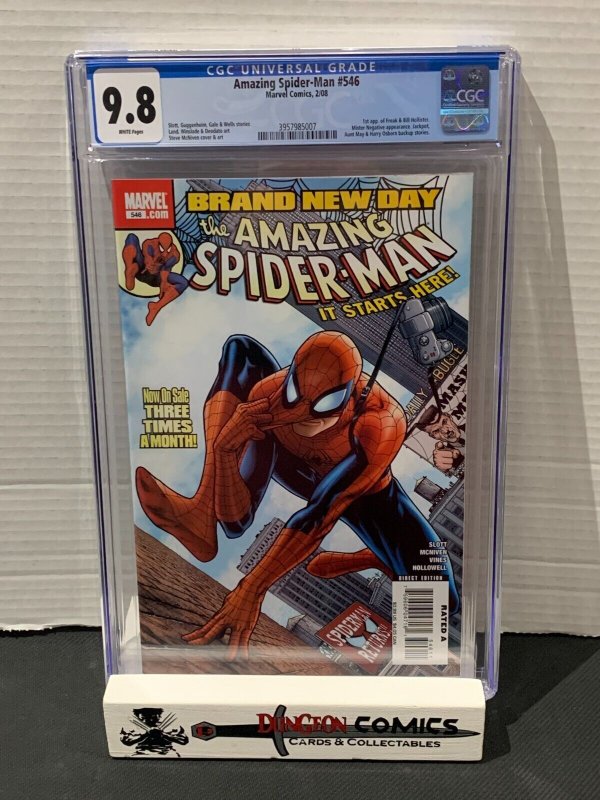 Amazing Spider-Man # 546 CGC 9.8 Cover A Marvel 2008