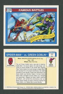 1990 Marvel Comics Card  #111 (Spiderman vs Green Goblin)  NM