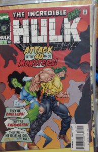 INCREDIBLE HULK  # 442 1996 marvel disney  SHE HULK  DOC SAMSON MOLECULE MAN