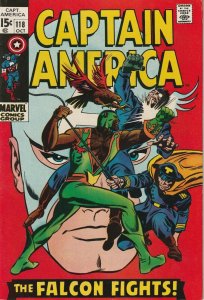 Captain America # 118 VF Marvel 1969 2nd Appearance Of Falcon & Redwing [A3]