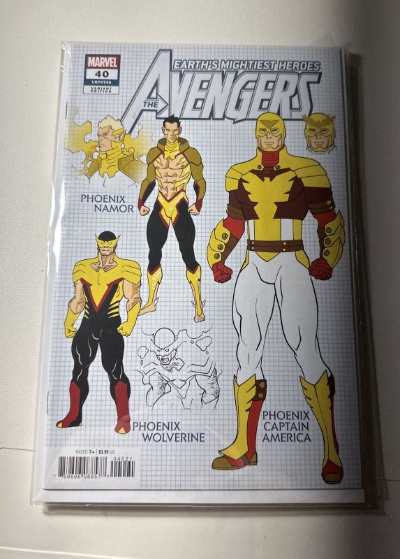 AVENGERS #40 JAVI GARRON DESIGN VARIANT Marvel Comics 2020 Phoenix Force