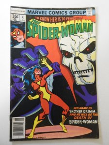 Spider-Woman #3 (1978) GD/VG Condition moisture stain