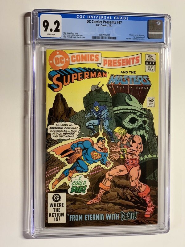 Dc Comics Presents 47 cgc 9.2 wp 1st He-man 1982