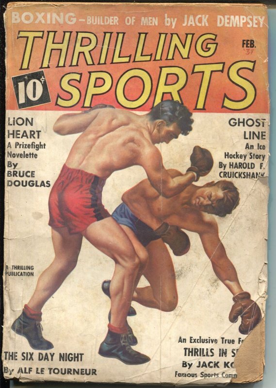 Thrilling Sports 2/1937-boxing-Jack Dempsey-Joe DiMaggio-Kid McCoy-G