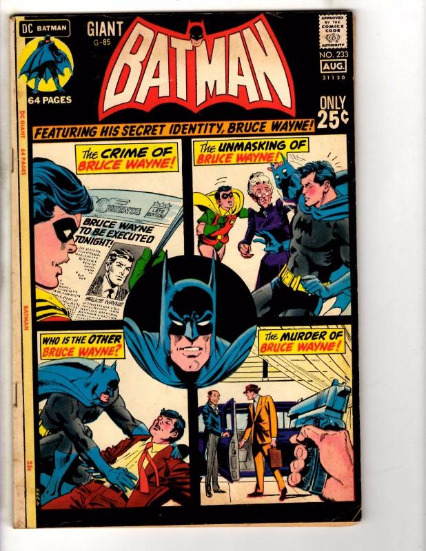 Batman # 233 FN DC Comic Book Joker Robin Catwoman Gotham Batgirl Penguin JG2