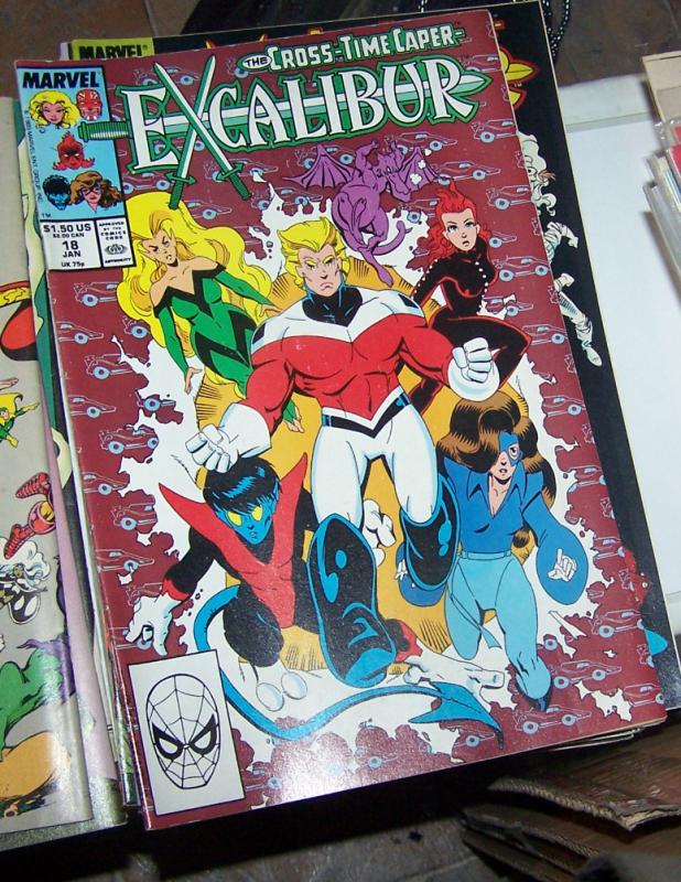 EXCALIBUR # 18   1989 MARVEL CROSS TIME CAPER PT 7+ X MEN PHOENIX NIGHTCRAWLER