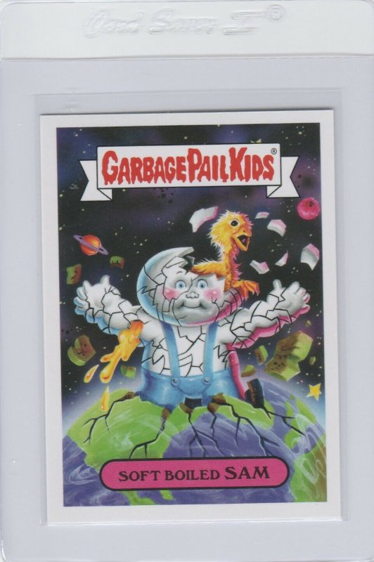 Garbage Pail Kids Soft Boiled Sam 1b GPK 2017 Adam Geddon trading card sticker