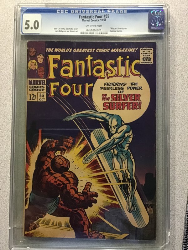 Fantastic Four #55 (1966) CGC GRADED 5.0, Silver Surfer!