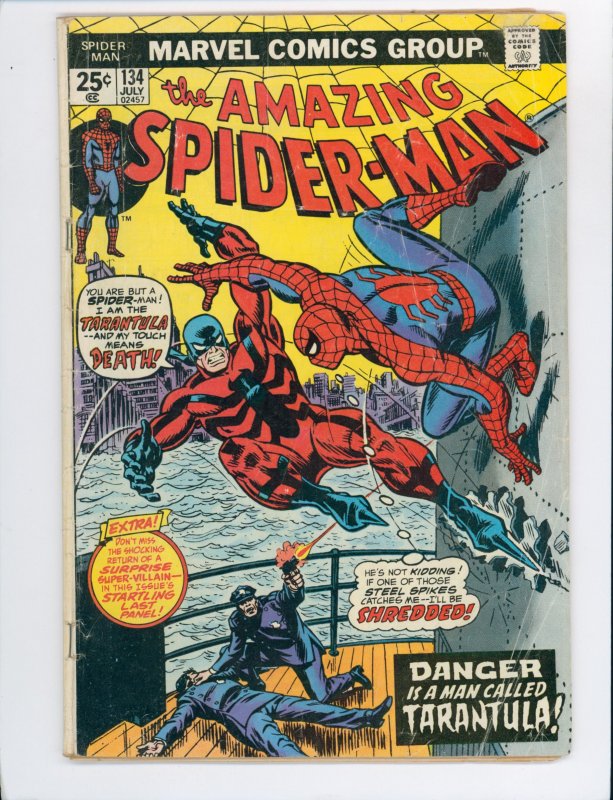 The Amazing Spider-Man #134 2nd app. of The Punisher, 1st Tarantula MVS intact