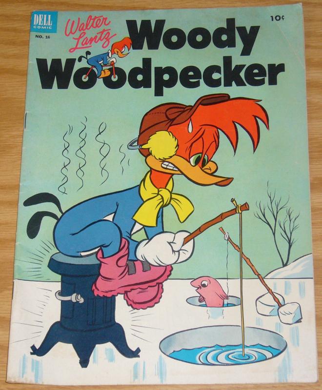 Walter Lantz Woody Woodpecker #16 FN+ december-january 1953 ice fishing dell