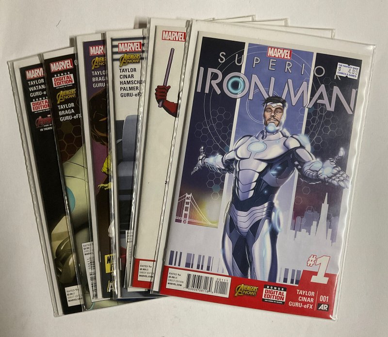 Superior Iron Man 1 2 4 5 6 7 Lot Run Set Near Mint NM HTF Marvel