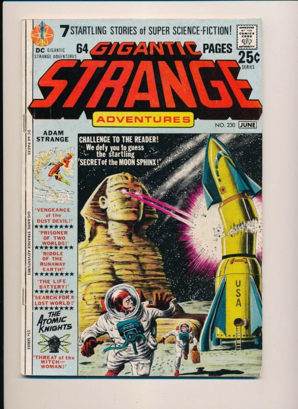 Gigantic STRANGE ADVENTURES #230 DC Comics 1971 VG+ (PF401) 