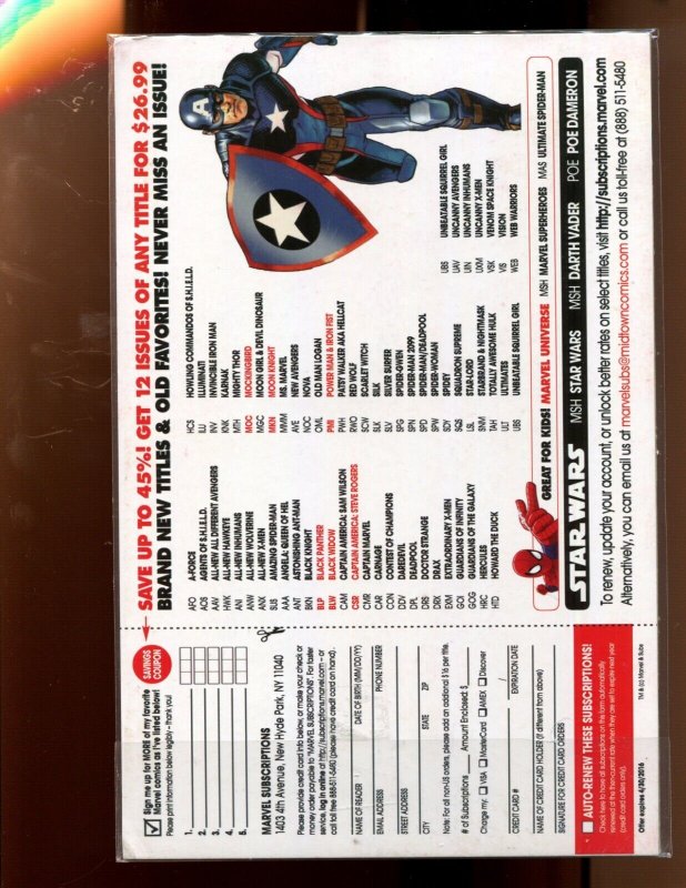 ALL-NEW ALL DIFFERENT AVENGERS #6 - VISION ON COVER (9.0) 2016