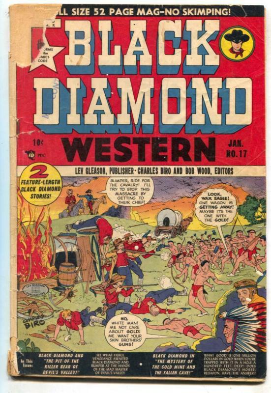 Black Diamond Western #17 1949- Wolverton- incomplete