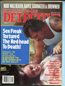 Front Page Detective Magazine March 1985- True Crime- FN