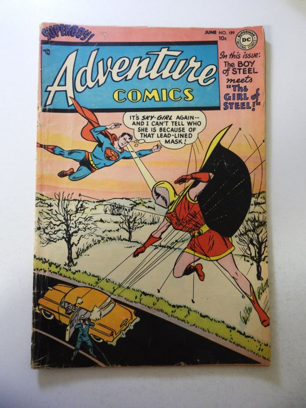 Adventure Comics #189 (1953) VG- Cond cover and centerfold detached at 1 staple