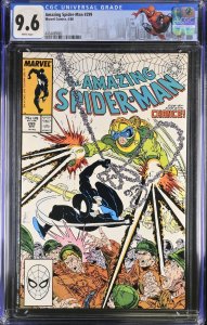 Amazing Spider-Man #299 CGC 9.6 WHITE PAGES, CUSTOM LABEL