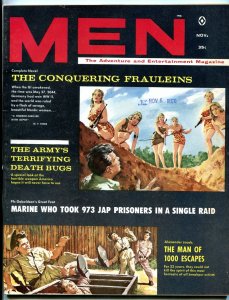 Men Magazine November 1960-DEATH BUGS/FRAULEIN SOLDIERS VG/FN