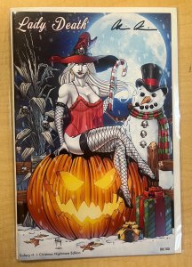 Lady Death Gallery #1 Christmas Nightmare Edition by Justin Hunt Signed Pulido