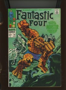 (1968) Fantastic Four #79: SILVER AGE! A MONSTER FOREVER? (7.0/7.5)