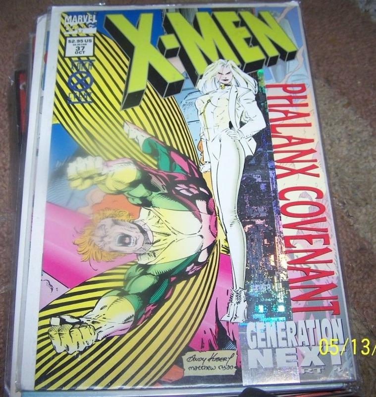 X MEN # 37 1994 MARVEL phalanx convent pt 4  generation next  BLINK DIES FOIL 