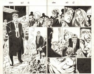 Ultimate Spider-Man #103 pgs. 12 & 13 Doctor Octopus DPS 2007 art by Mark Bagley