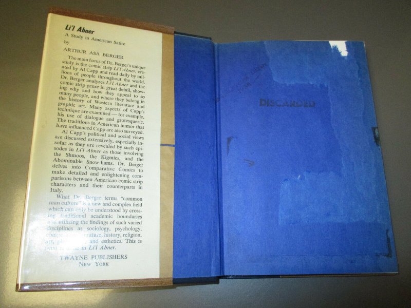 1970 Li'l Abner A Study In American Satire HC/DJ Arthur Asa Berger VG+ 192 pgs